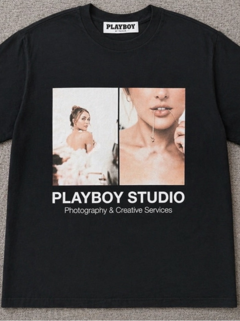 PLAYBOY Studio Graphic T-Shirt Black PacSun Large